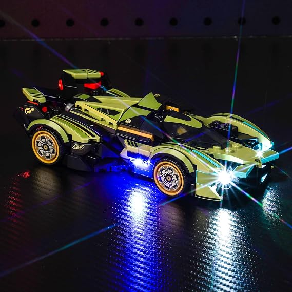Light Kit for Lego Lamborghini Lambo V12 Vision GT Super Car, Lighting Set for Lego Lamborghini Lambo V12 Vision GT Super Car Set 76923 - Not Include Models, Just Light Kit
