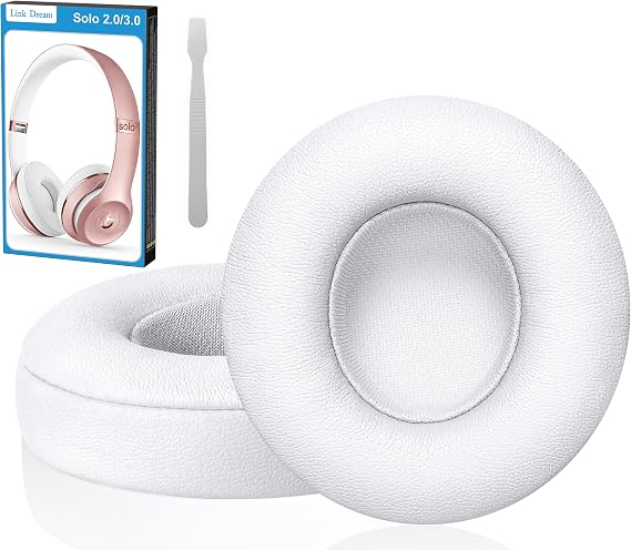 Ear Pads Ear Cushions for Beats Solo2 & Solo3 Wireless Replacement Headphone Pads White