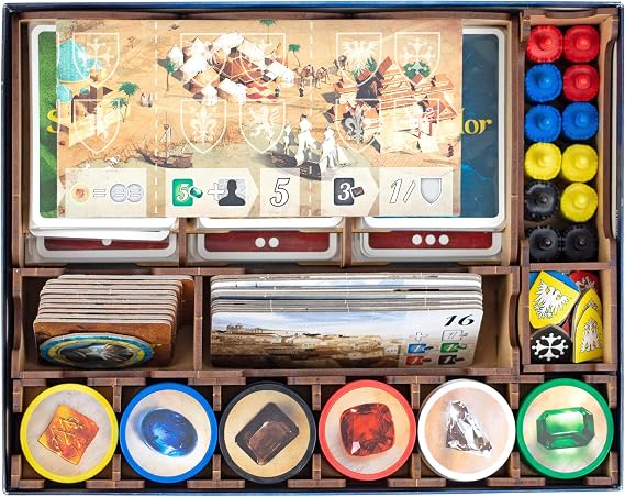 TowerRex Organizer for Splendor Board Game and Cities of Splendor Expansion, Storage Insert, Accessories Upgrade