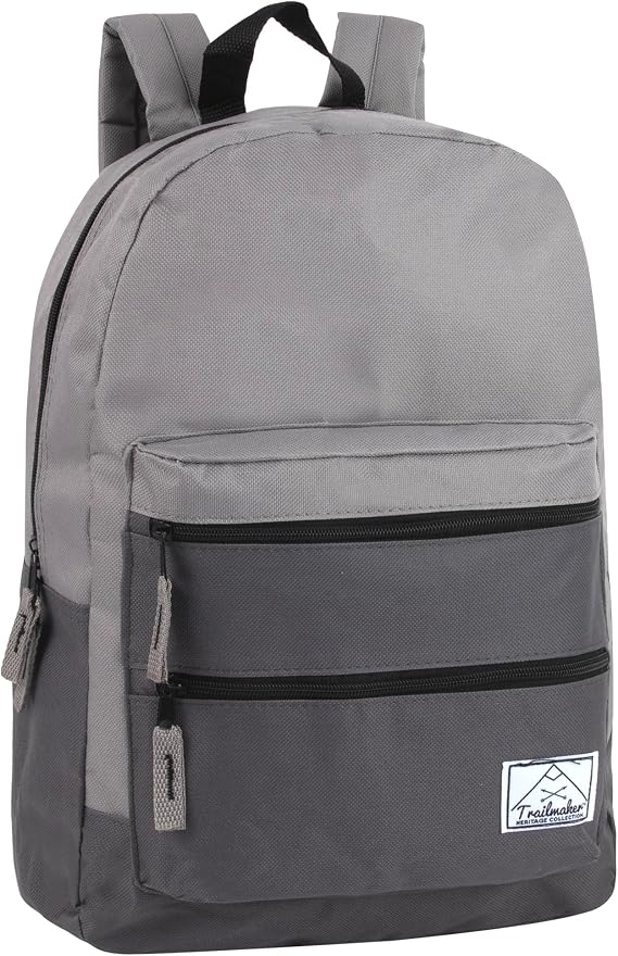 Trail maker Multi Pocket Multicolor Backpack with Adjustable Padded Straps