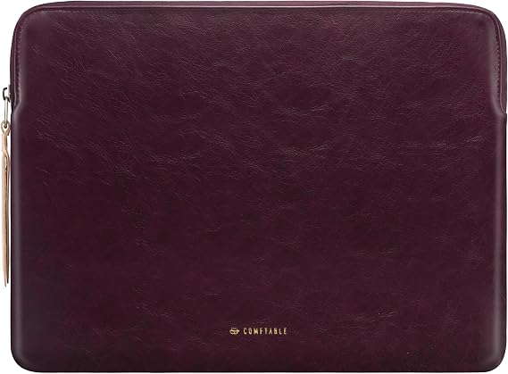 Comfyable iPad Air 13" M3 2025, iPad Pro 13" M5 2025 ile Uyumlu Tablet Kılıfı Sihirli Klavye ve Kalem Tutuculu - PU Deri Çanta İnce Koruyucu Kılıf - Berry Brown