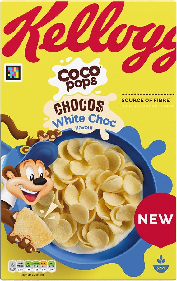 Kellogg's Coco Pops Chocos White Chocolate Cereal 430g