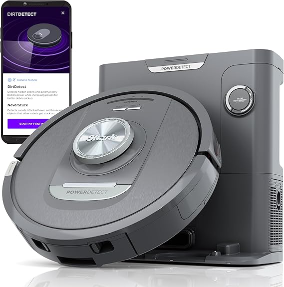 Shark PowerDetect Self-Empty Robot Vacuum, Black, AV2820AE