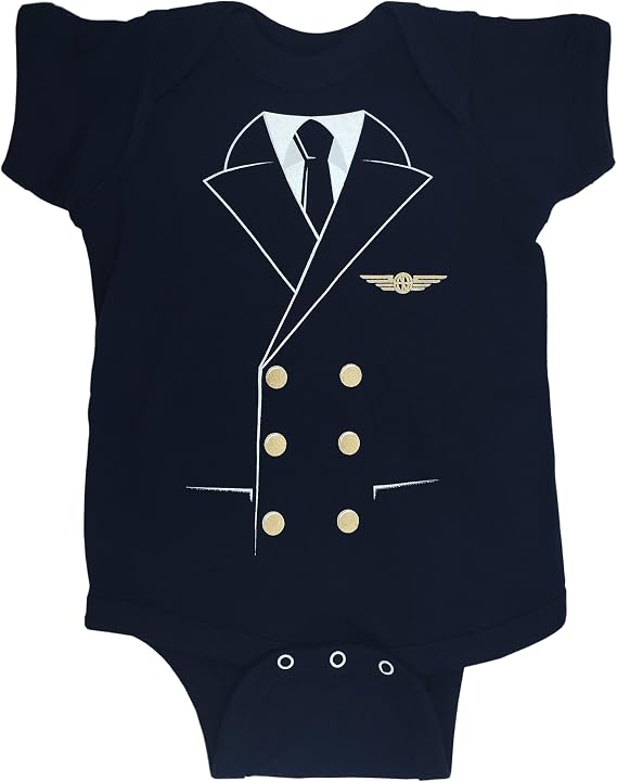 The Pilot Uniform Baby Bodysuit, Navy