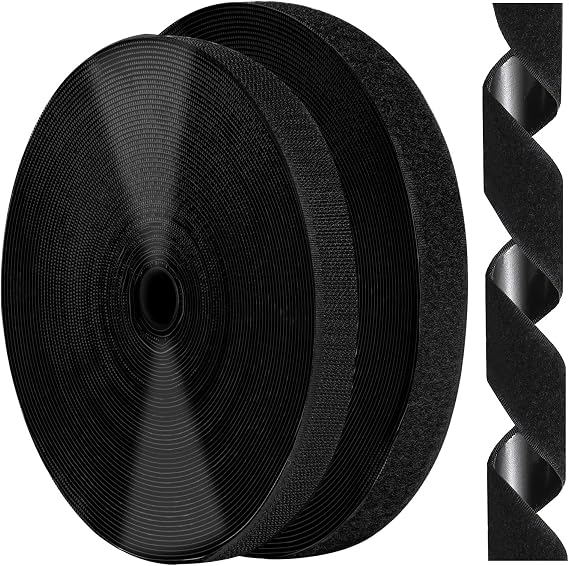 3/4 Inch x 82 Feet Black Hook and Loop Tape, Non Slip Couch Cushion Gripper