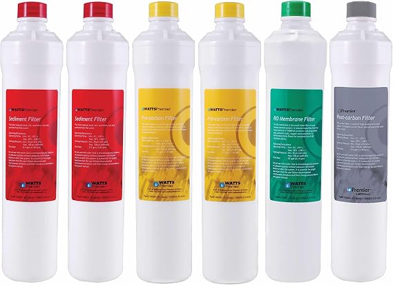 Watts Premier RO Pure Plus Annual VOC Filter Kit 6-Pack Necessary Filters