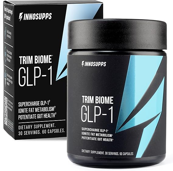 InnoSupps Trim Biome GLP-1 Supplement Weight Loss - Probiotic, Prebiotic, Postbiotic for Gut Health, Appetite & Metabolism Support with