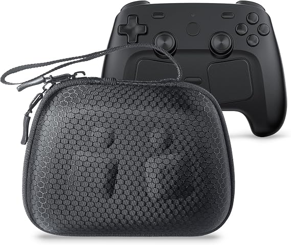Case for Steam Controller 2, All-Black Hard EVA Travel Protective Case, Shockproof Dustproof Storage Bag for Controller & Accessories