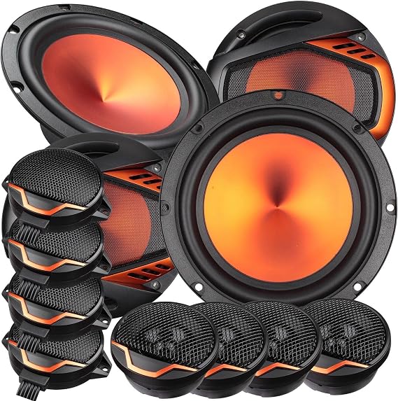STX Audio 1300W 6.5-Inch 2-Way Car Audio Component Speakers System - 2 Pairs