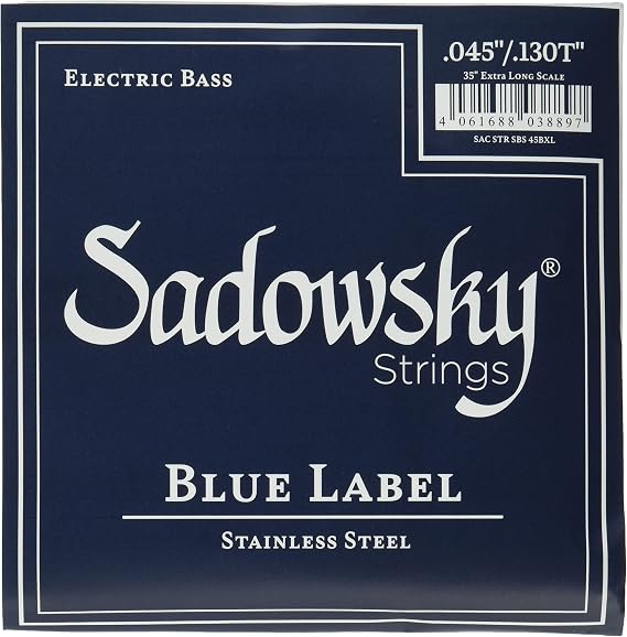 Blue Label Base Strings Stainless Steel Strings 35" Super Long Scale 5 String 045-130 SBS45EX