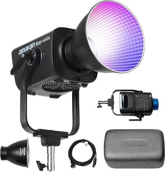 Aputure Amaran Ray 660c 660W RGBWW COB LED Video Light,38,500 lux @1m