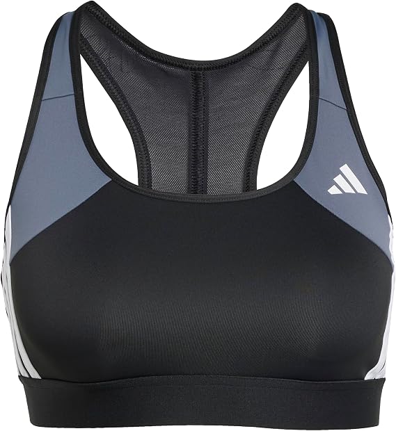 adidas Womens Powerreact Train 3-Stripes Medium-Support Bra