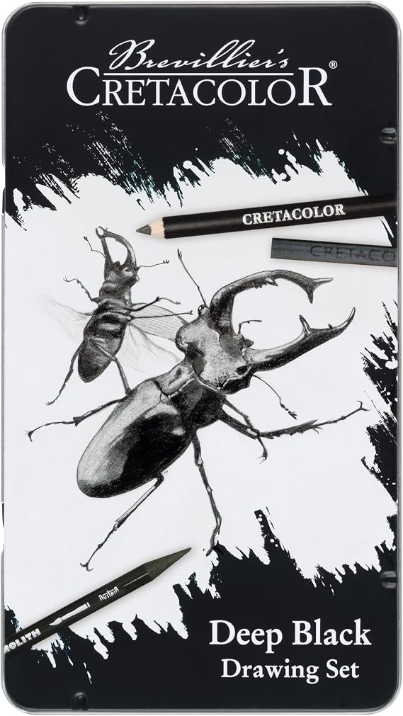 Cretacolor Deep Black Drawing 10-Piece Set