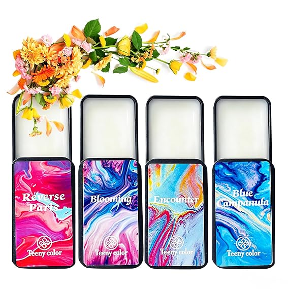 4 PCS Solid Balm Set Solid Perfume Portable Pocket Balm Perfume Perfect for Travel Use Natural Fragrance Parfum for Men and Women