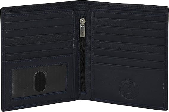 LeatherBoss Men's Bifold Hipster Wallet With 13 Credit Card Slots