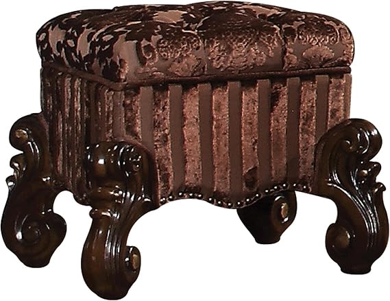 Acme Versailles Cherry Oak Vanity Stool