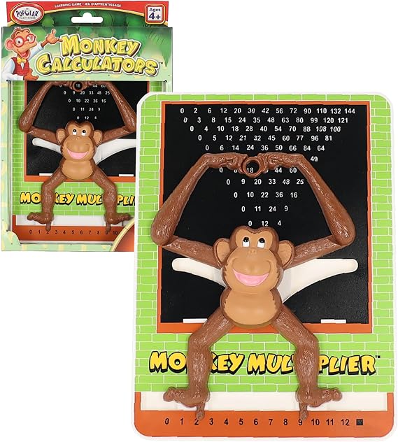 POPULAR PLAYTHINGS Monkey Multiplier Learning Toy, Hands-On Practice Tool