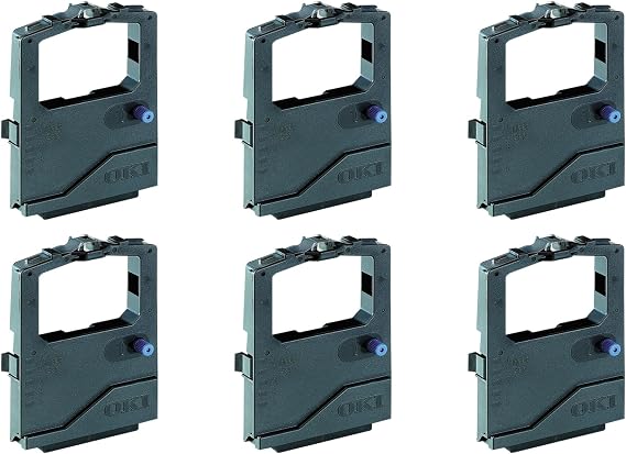 OKI 42377801 MICROLINE Self-Inking Black Ribbon 6-Pack