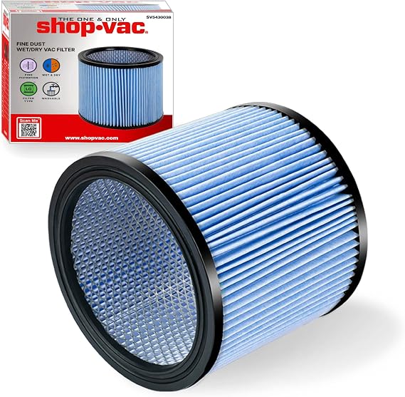 Shop-Vac 90304/90344 Cartridge Filter for 5-16 Gal Wet/Dry Vacuums, 1 Pack