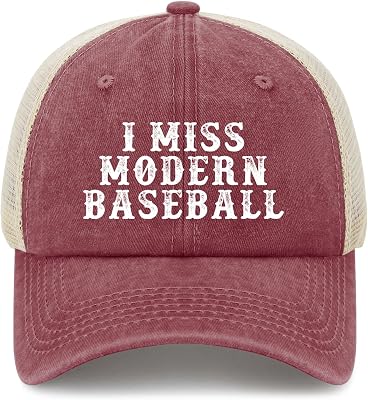 I Miss Modern Baseball Trucker Hat Women Funny Mesh Baseball Cap for Summer
