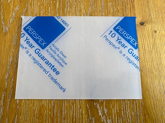 3mm Diffused Frosted (Both Sides) Plastic Sheet Perspex Cast Acrylic A5 [210mm x 148mm]