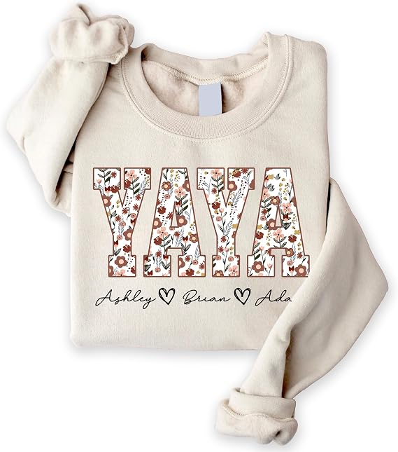 Chillever Personalized Sweatshirt For Women, Custom Grandma Gift From Kids