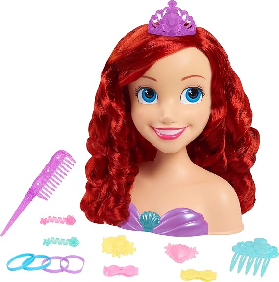 Disney Princess Ariel Styling Head, 14-pieces, Pretend Play