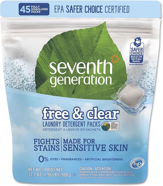 Seventh Generation Laundry Detergent, Citrus & Cedar, 8 Count, Powder