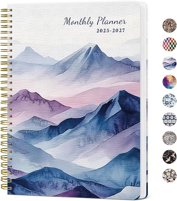 Monthly Planner 2025-2027, 2 Year Months Planner Calendar 2025-2027, July 2025 - June 2027, 7" x 10", 25-27 Monthly Calendar Planner, Perfect for School Office Home Planning - Distant Peaks