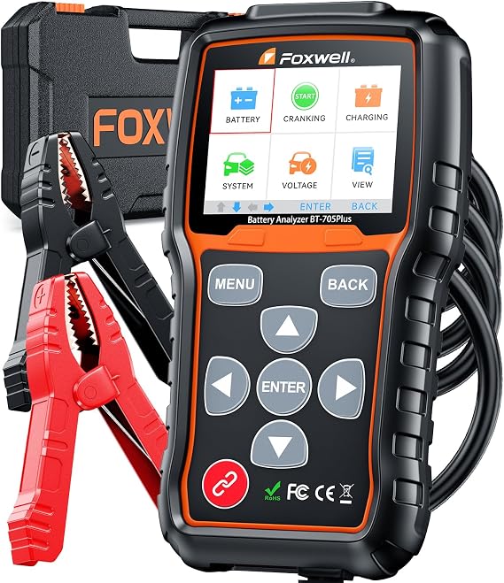 FOXWELL BT705Plus Car Battery Tester 24V 12V Load Tester, Alternator Tester