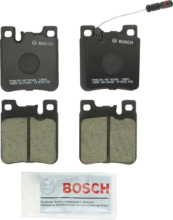 Bosch Automotive BC603 QuietCast Premium Ceramic Disc Brake Pad Set For Select Chrysler; Mercedes-Benz Rear | Compatible with Select Mercedes-Benz C, CL, CLK, E, S, SD, SE, SEL, SEC, SL, SLK (280 300 320 350 400 420 430 500 550 600)