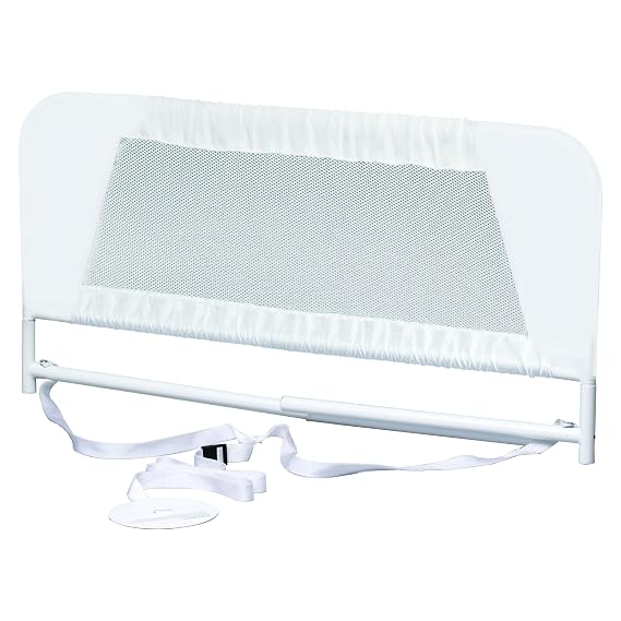 KidCo BR103 Convertible Crib Rail - Quick Assembly Toddler Bedrail (White)