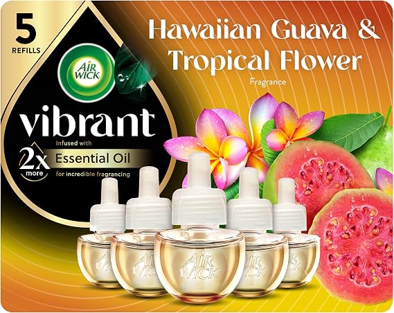 Air Wick Vibrant Plug In Refills, Nectarine & Paradise Flower, 5ct