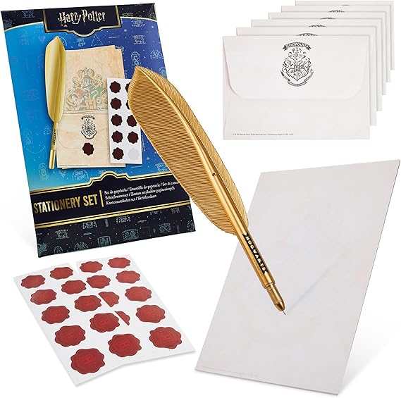 Harry Potter Gifts Letter Writing Kit for Kids, Teens with A5 Paper, Envelopes, Quill Pen, Stickers, Stationery Set, Hogwarts