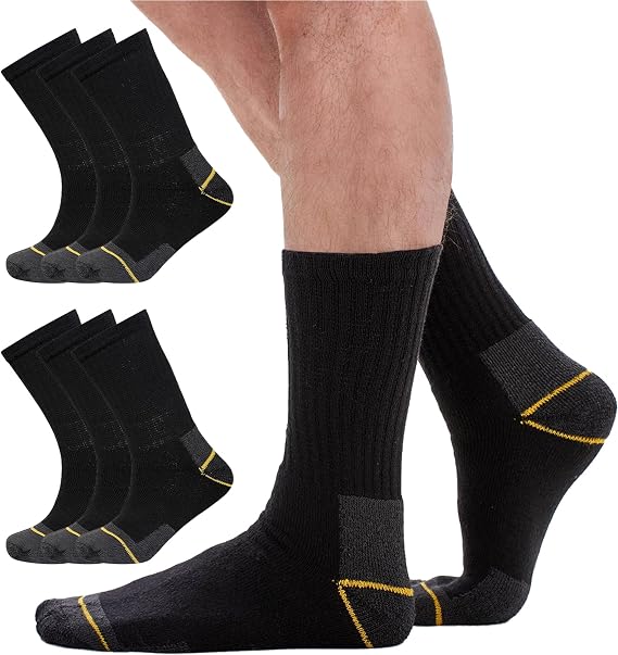 12 Pairs Mens Heavy Duty Work Socks Shoe Size 6-11 Safety/Steel Toe Boot Socks