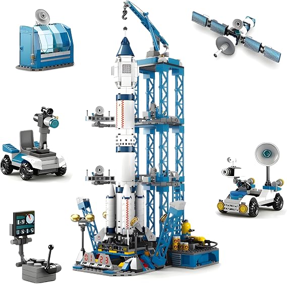 Space Shuttle Building Blocks Set, 1093 PCS Exploration STEM Educational Space Rocket Construction Model Toy with Rocket & Launch for Home Decor, Creative Gift for Adults & Teens