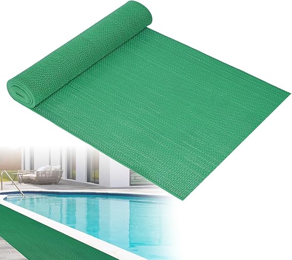 3 x16.4Ft PVC Pool Mat, Drainage Non Slip Flooring Mats 5m
