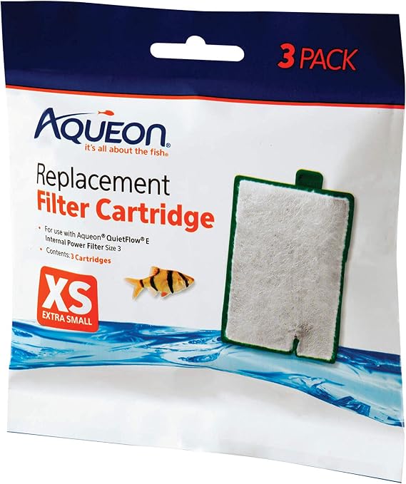 Aqueon Genuine Aquarium Fish Tank Filter Cartridge, Extra Small, 3 Pack