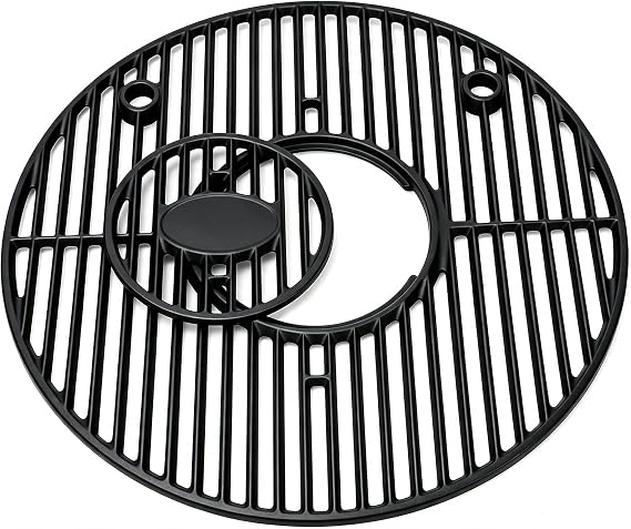 19.5" Cast Iron Grill Grate Round for Akorn Kamado, Pit Boss K24, Louisiana Grills K24, Char-Griller 16620