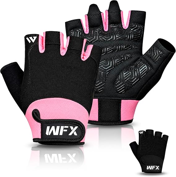 WFX Breathable Gym Gloves for Men & Women, Thick Padded Weight Lifting Gloves with Full Palm Protection & Excellent Grip Gift for Gym Exercise, Cycling, Weightlifting Training, Fitness