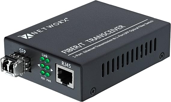 Networx Gigabit Ethernet Fiber Media Converter - UTP to 1000Base-ZX - LC Singlemode, 80km, 1550nm