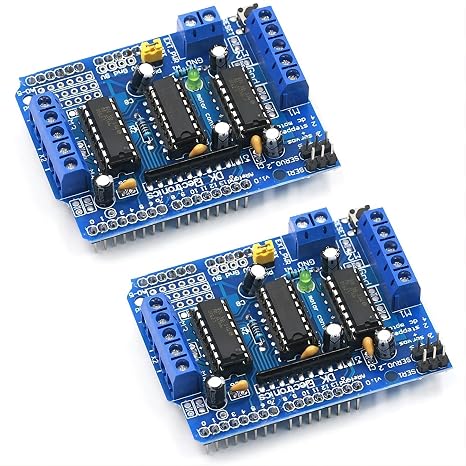2Pcs L293D DC Stepper Motor Drive Module Motor Control Shield Expansion Board for Arduino Raspberry Pi DIY Experiments