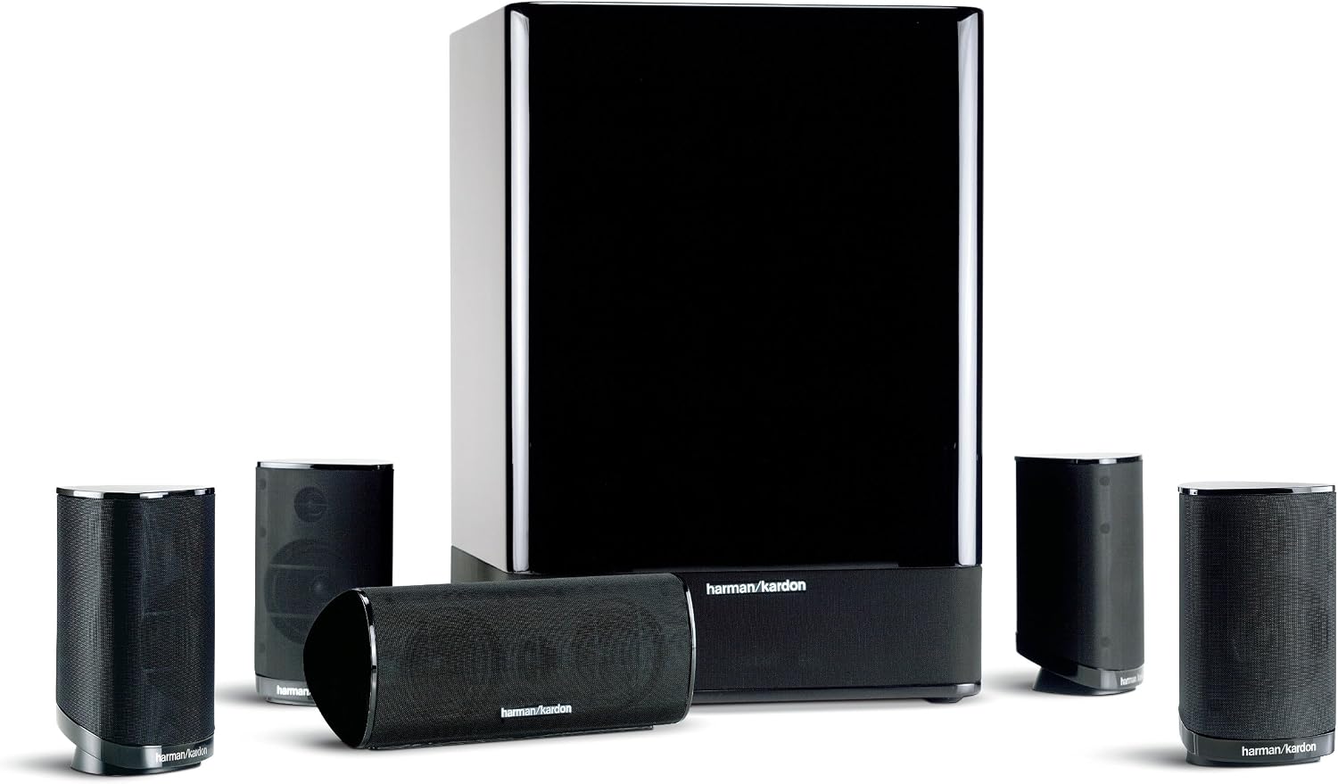 Harman Kardon HKTS-15 5.1 High-Performance, 6-Piece Home Theater Speaker System Black Gloss Discontinued by Manufacturer