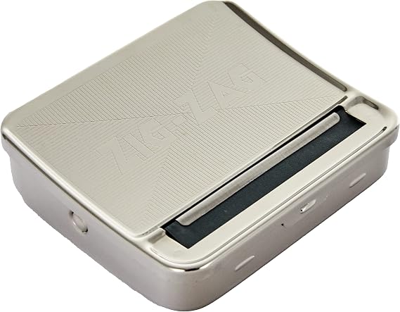 OCB 16925 Zigzag Rolling Box for the Perfect Cigarette Rolling Machine, Chrome, Silver, 8 x 8 x 2 cm