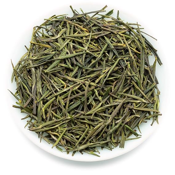 Oriarm Mount Emei Zhu Ye Qing Green Tea Loose Leaf - Bamboo Leaf Green Tea Leaves - Chinese High Mountain Green Tea - Yuqian 1st Grade 250g Ziplock Resealable Bag