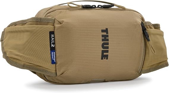Thule Hip Hydration Hip Pack - Soft Zippered Phone Pocket - External Elastic Pockets - Inner Pockets for Organization - Reflective Details and taillight Loop