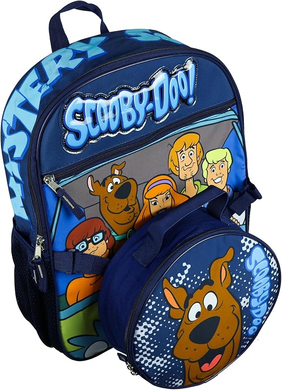AI ACCESSORY INNOVATIONS Scooby-Doo Backpack 2-Piece Set Mystery Squad Book Bag and Insulated Lunch Bag 16"