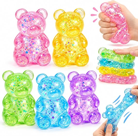 Simli Squishy Ayıcık Sevimli Sukuşi Sıkma Oyuncağı