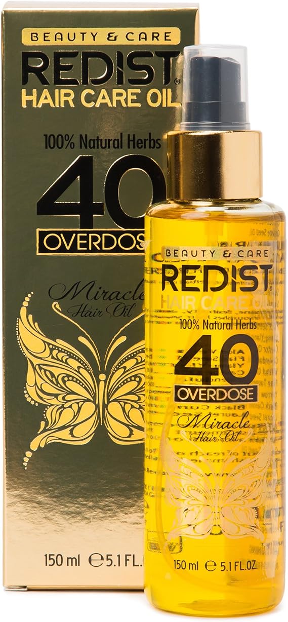 Redist USA Hair Care Oil, 40 Types of 100% Natural Herbs and Minerals (150ml)