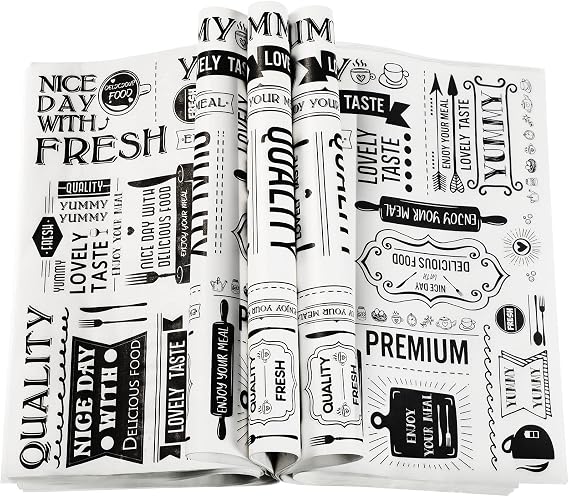 Chinco 150 Pcs Wax Paper Sheets Deli Newsprint Food Basket Liners 8.3x9.8